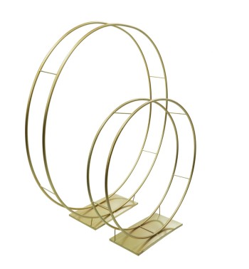 Set 2 Strutture Multifunzionali Tonde Oro Set 2 Strutture Multifunzionali Tonde Oro