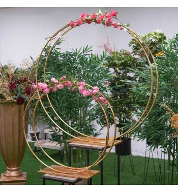 Set 2 Strutture Multifunzionali Tonde Oro Set 2 Strutture Multifunzionali Tonde Oro