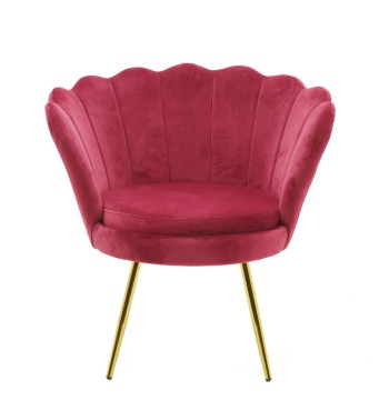 Poltrona in Velluto a Conchiglia in 5 Colori