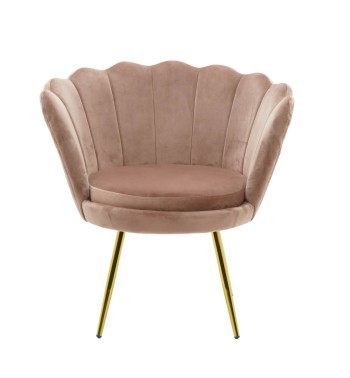 Poltrona in Velluto a Conchiglia in 5 Colori