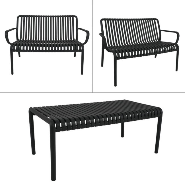 Set Divano da Giardino in Polietilene 4 Colori - Venezia