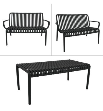 Set Divano da Giardino in Polietilene 4 Colori - Venezia Set Divano da Giardino in Polietilene 4 Colori - Venezia