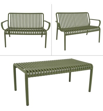 Set Divano da Giardino in Polietilene 4 Colori - Venezia Set Divano da Giardino in Polietilene 4 Colori - Venezia