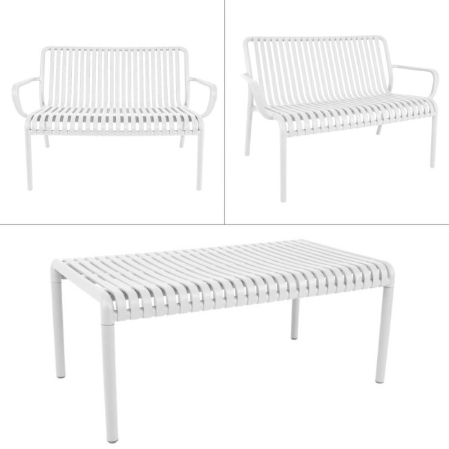 Set Divano da Giardino in Polietilene 4 Colori - Venezia