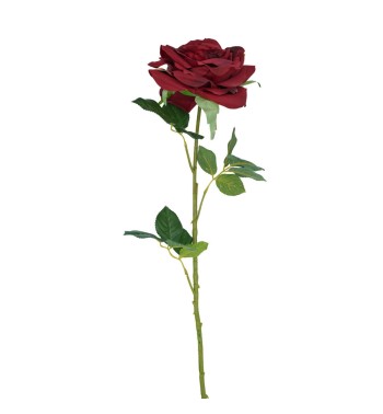 Rosa con Stelo e Foglie Artificiale H.84 cm Rosa con Stelo e Foglie Artificiale H.84 cm