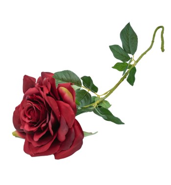 Rosa con Stelo e Foglie Artificiale H.84 cm Rosa con Stelo e Foglie Artificiale H.84 cm