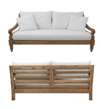 Set Divano da Giardino in Teak, 2 Colori - Jakarta Set Divano da Giardino in Teak, 2 Colori - Jakarta