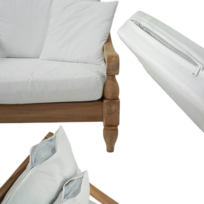 Set Divano da Giardino in Teak, 2 Colori - Jakarta