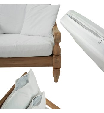 Set Divano da Giardino in Teak, 2 Colori - Jakarta Set Divano da Giardino in Teak, 2 Colori - Jakarta