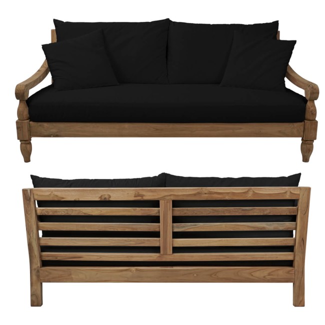 Set Divano da Giardino in Teak, 2 Colori - Jakarta