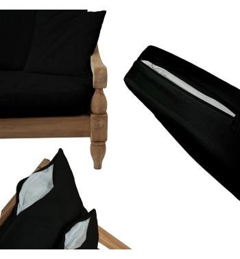 Set Divano da Giardino in Teak, 2 Colori - Jakarta Set Divano da Giardino in Teak, 2 Colori - Jakarta