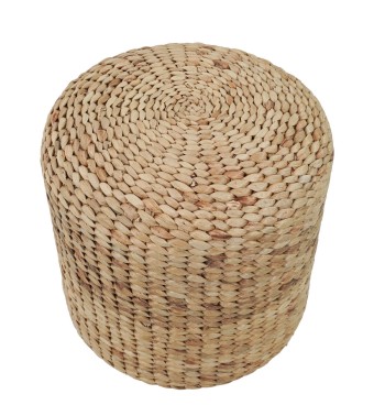 Pouf in Giacinto d’Acqua Intrecciato H.37 cm