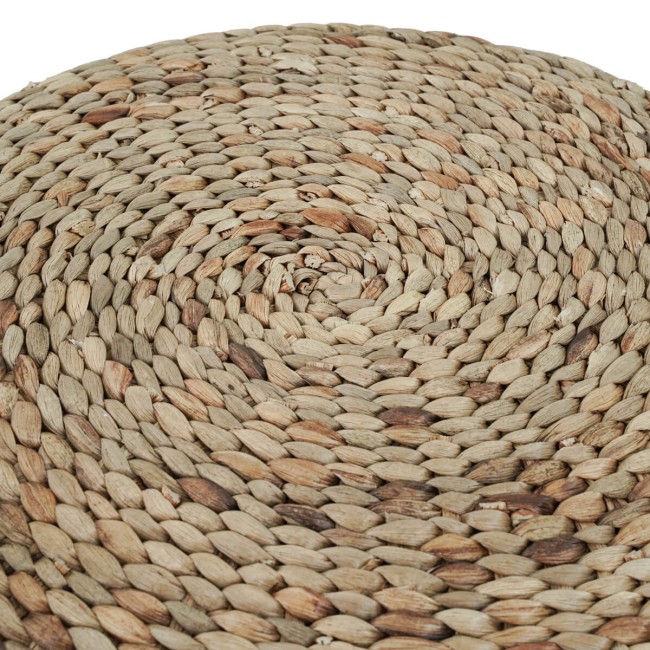 Pouf Rotondo in Giacinto d’Acqua Intrecciato H.28 cm