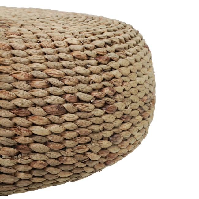 Pouf Rotondo in Giacinto d’Acqua Intrecciato H.28 cm