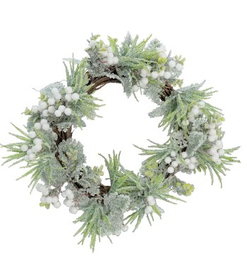 Ghirlanda Natalizia Innevata D.45 cm