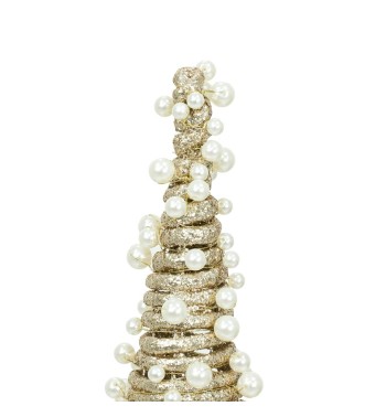 Alberello Natalizio Oro con Perline