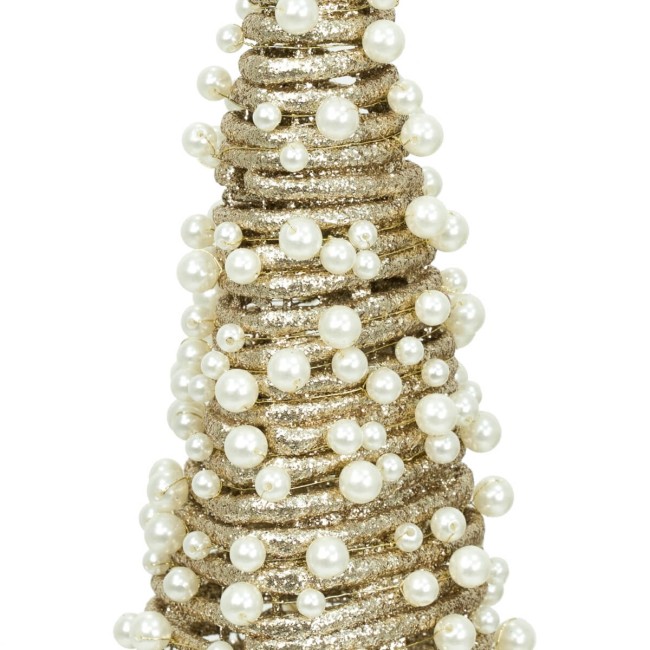 Alberello Natalizio Oro con Perline