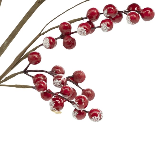 Pick Natalizio di Bacche Rosse H.80 cm