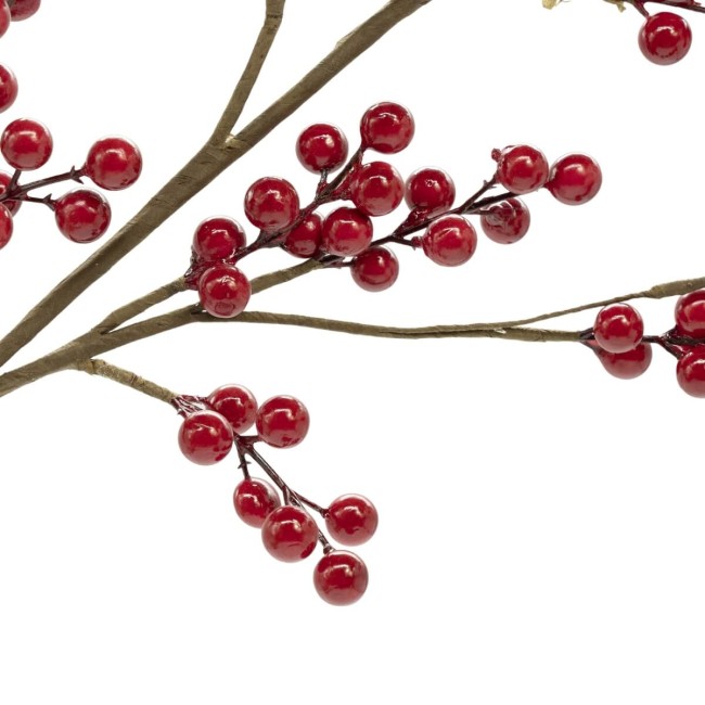 Pick Natalizio di Bacche Rosse H.80 cm