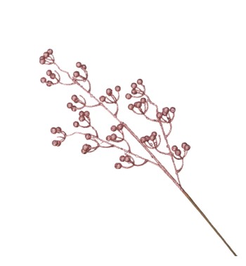 Ramo Natalizio di Bacche Glitterato H.70 cm Vari Colori