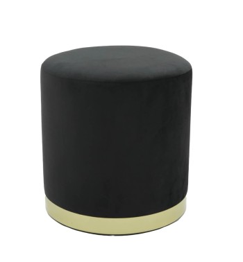 Pouf Poggiapiedi in Velluto Rotondo in 5 Colori