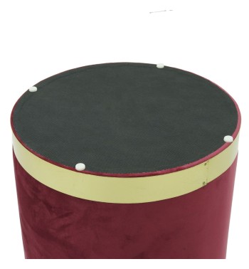 Pouf Poggiapiedi in Velluto Rotondo in 5 Colori