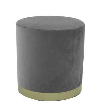 Pouf Poggiapiedi in Velluto Rotondo in 5 Colori