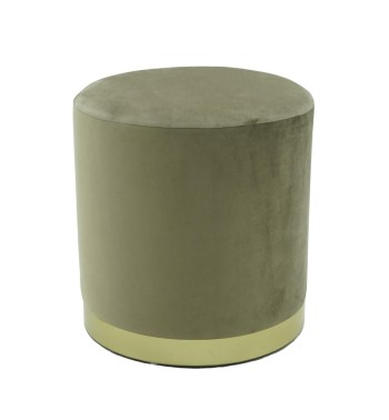 Pouf Poggiapiedi in Velluto Rotondo in 5 Colori