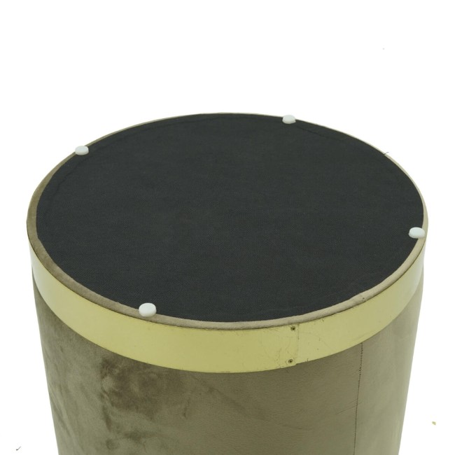 Pouf Poggiapiedi in Velluto Rotondo in 5 Colori