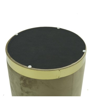 Pouf Poggiapiedi in Velluto Rotondo in 5 Colori