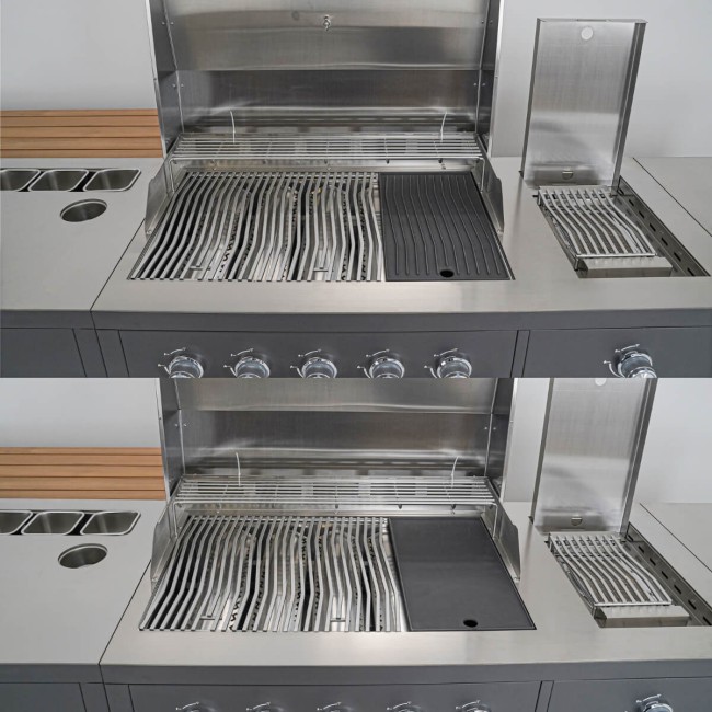 Cucina da Giardino in Acciaio e Teak - Stoccolma