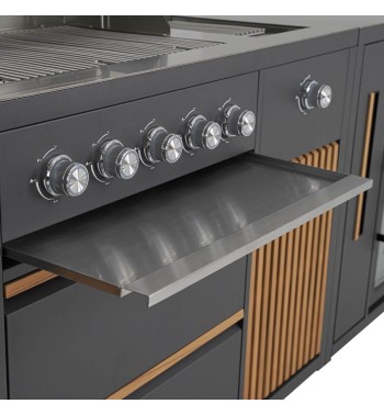 Cucina da Giardino in Acciaio e Teak - Stoccolma