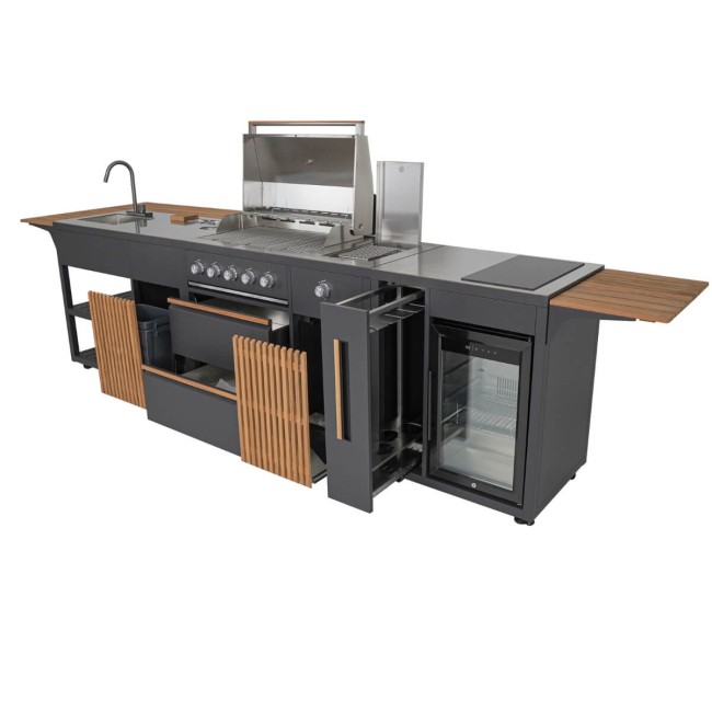 Cucina da Giardino in Acciaio e Teak - Stoccolma