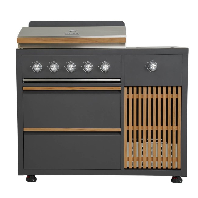 Cucina da Giardino in Acciaio e Teak - Stoccolma