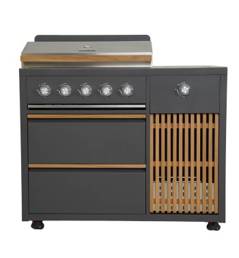 Cucina da Giardino in Acciaio e Teak - Stoccolma