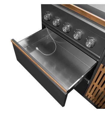 Cucina da Giardino in Acciaio e Teak - Stoccolma