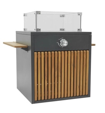 Stufa da Esterno in Teak e Alluminio - Riga