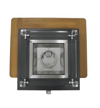 Stufa da Esterno in Teak e Alluminio - Riga