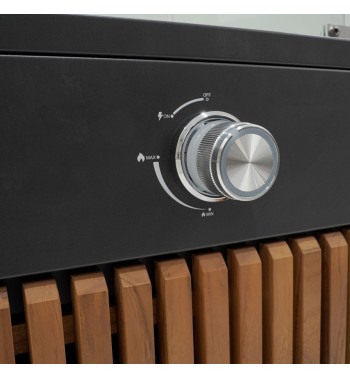 Stufa da Esterno in Teak e Alluminio - Riga