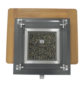 Stufa da Esterno in Teak e Alluminio - Riga