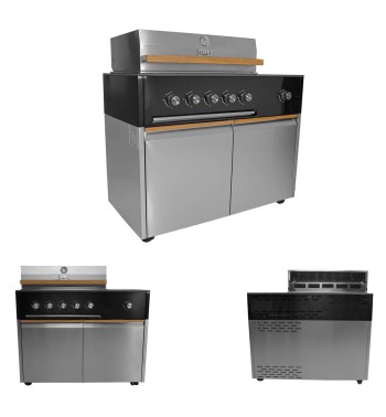 Cucina Outdoor in Acciaio e Pietra Sinterizzata - Copenaghen