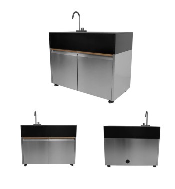 Cucina Outdoor in Acciaio e Pietra Sinterizzata - Copenaghen