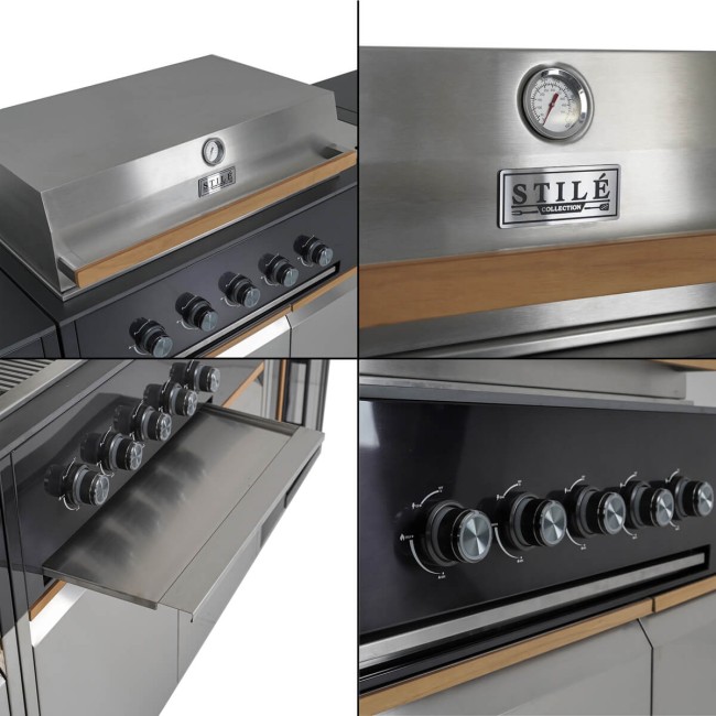 Cucina Outdoor in Acciaio e Pietra Sinterizzata - Copenaghen