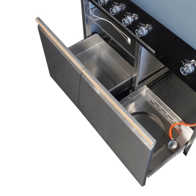 Cucina Outdoor in Acciaio e Pietra Sinterizzata - Copenaghen