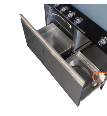 Cucina Outdoor in Acciaio e Pietra Sinterizzata - Copenaghen