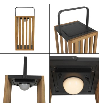 Lampada da Esterno in Alluminio e Teak