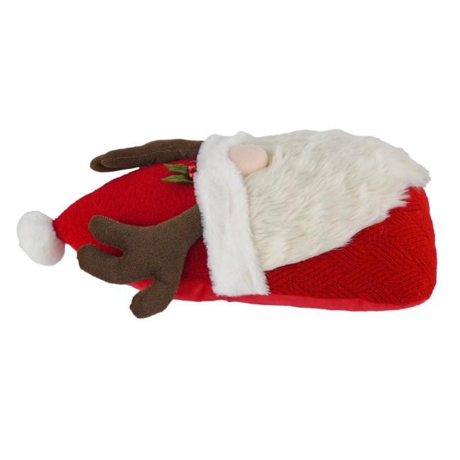 Cuscino Natalizio a Forma di Gnomo 37x13xH.49 cm