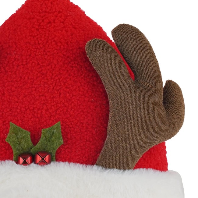 Cuscino Natalizio a Forma di Gnomo 37x13xH.49 cm