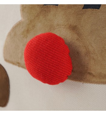 Cuscino Natalizio con Renna 50x35 cm