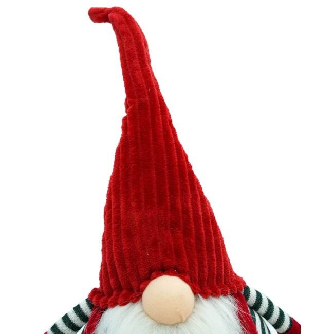 Gnomo Natalizio con Vestito Rosso H.68 cm